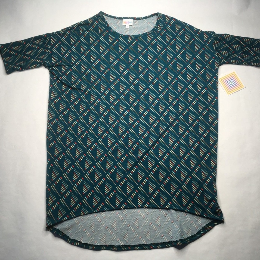NWT Lularoe Irma Geometric Tunic Top‎ Green XS